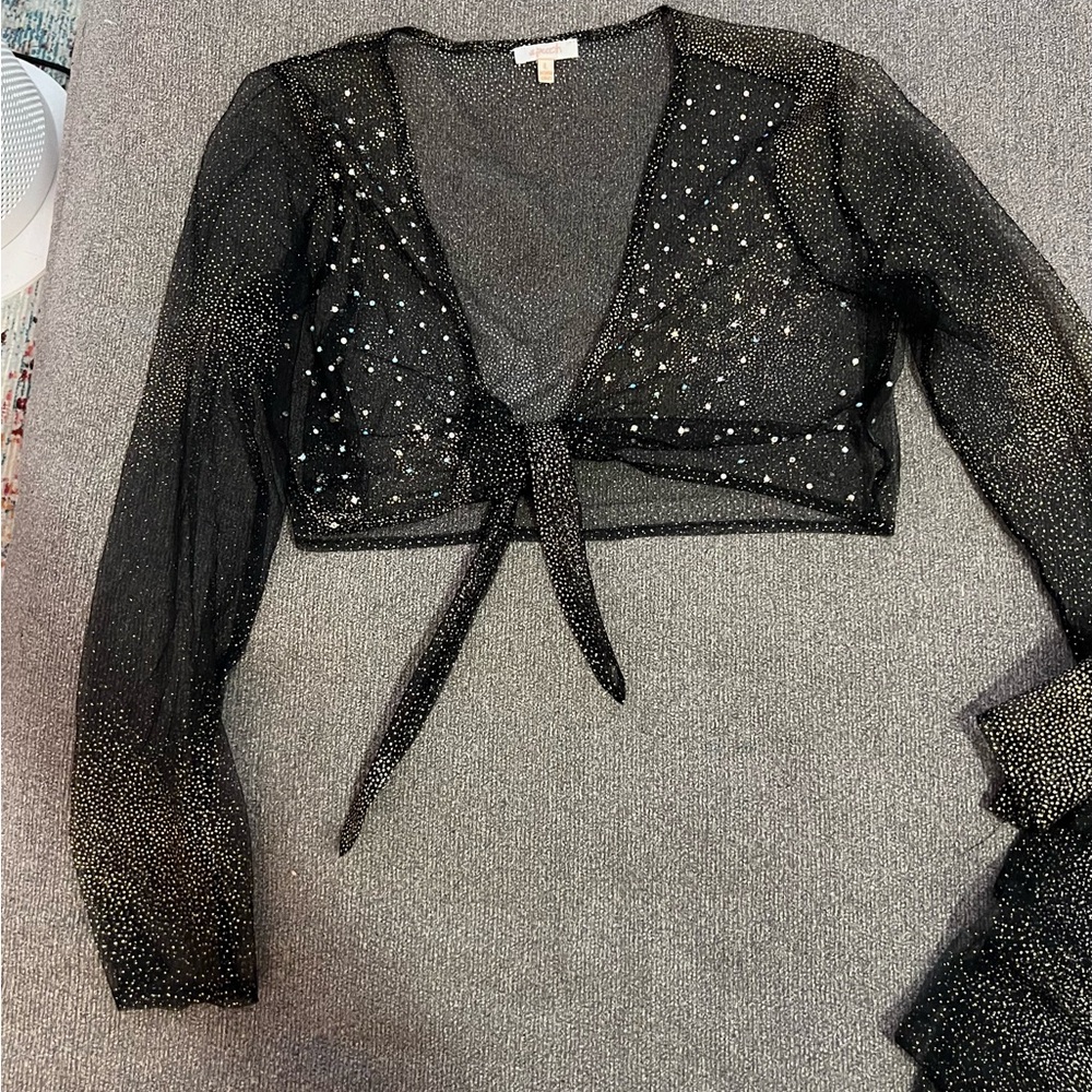 Cute glitter see through set